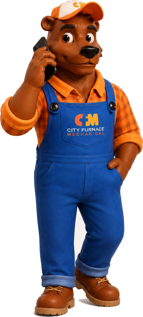 City Furnace Mechanical technician ready to take your call for furnace repair in the greater Edmonton area
